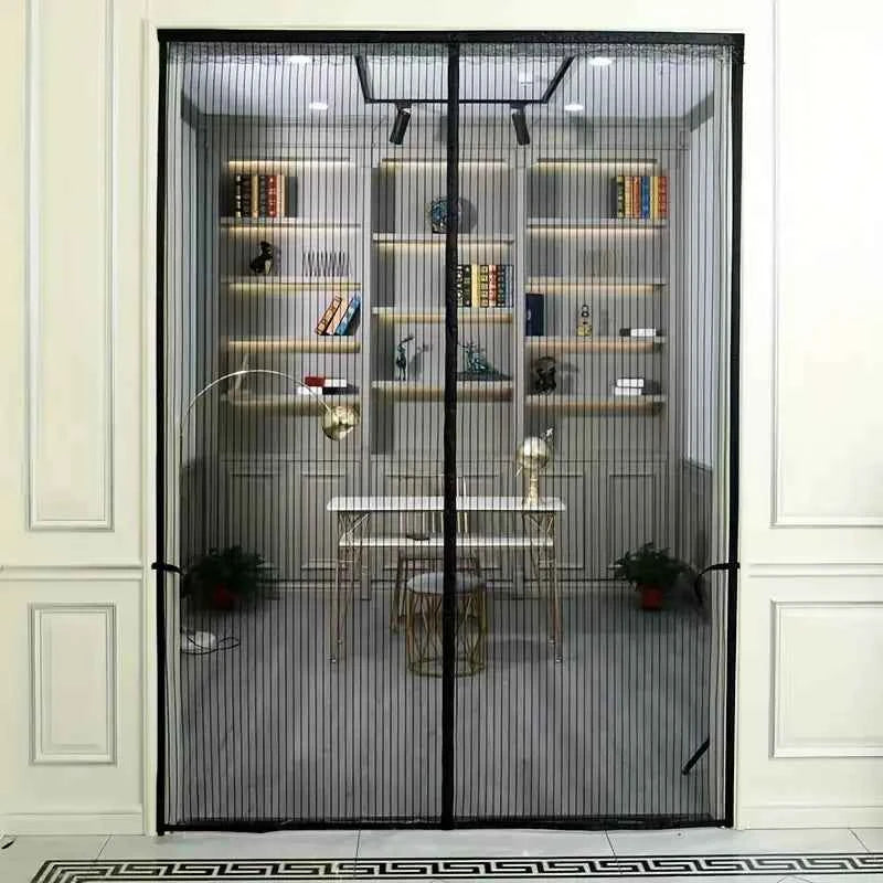 Magnetische Hordeur Zwart 120x210cm - Vliegengordijn voor Deur, Insectenwering