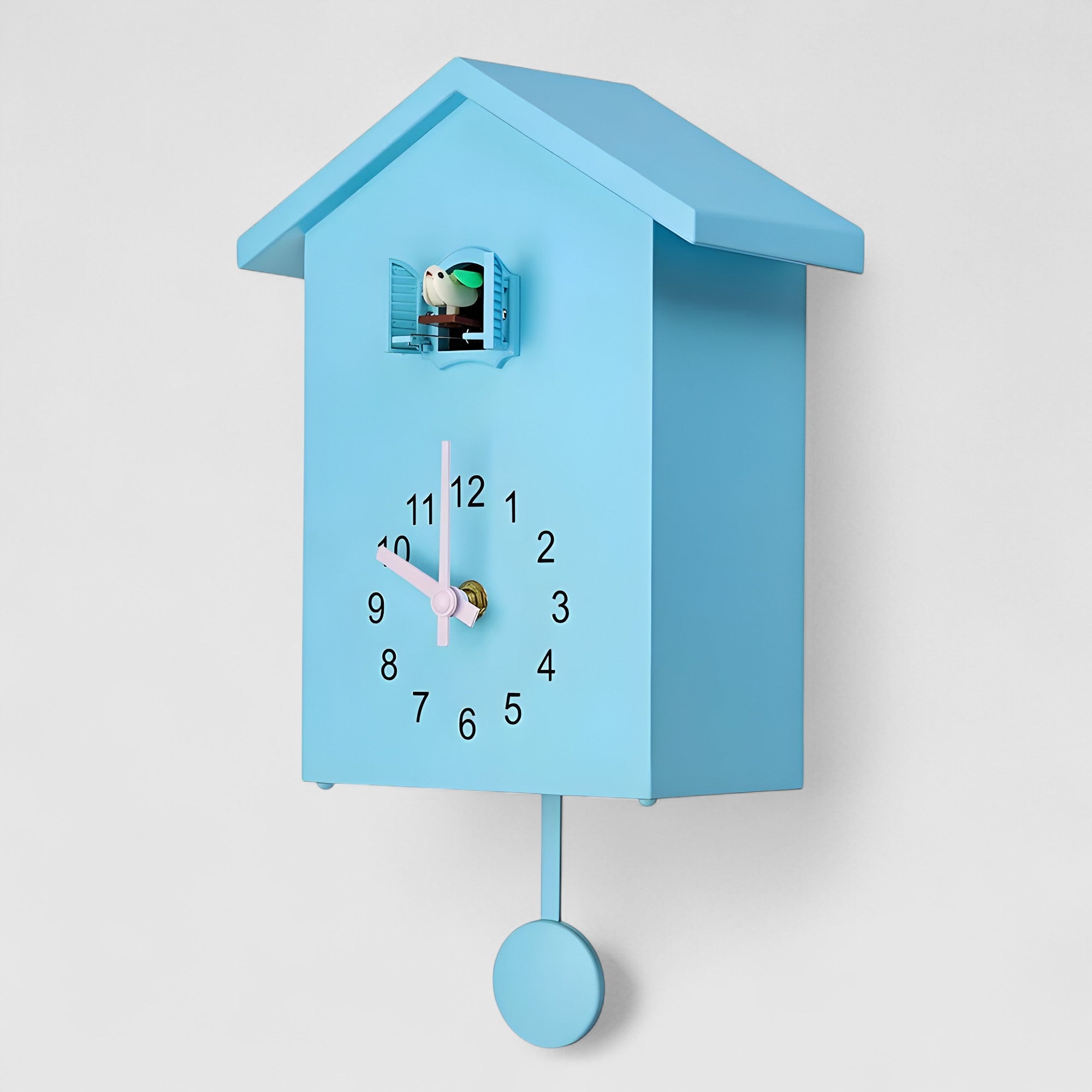 Horloges murales : Horloge Murale Design en Plastique et Métal dans Bleu de Marche Lino