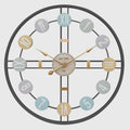 Grande Horloge Murale Design Métal Moderne
