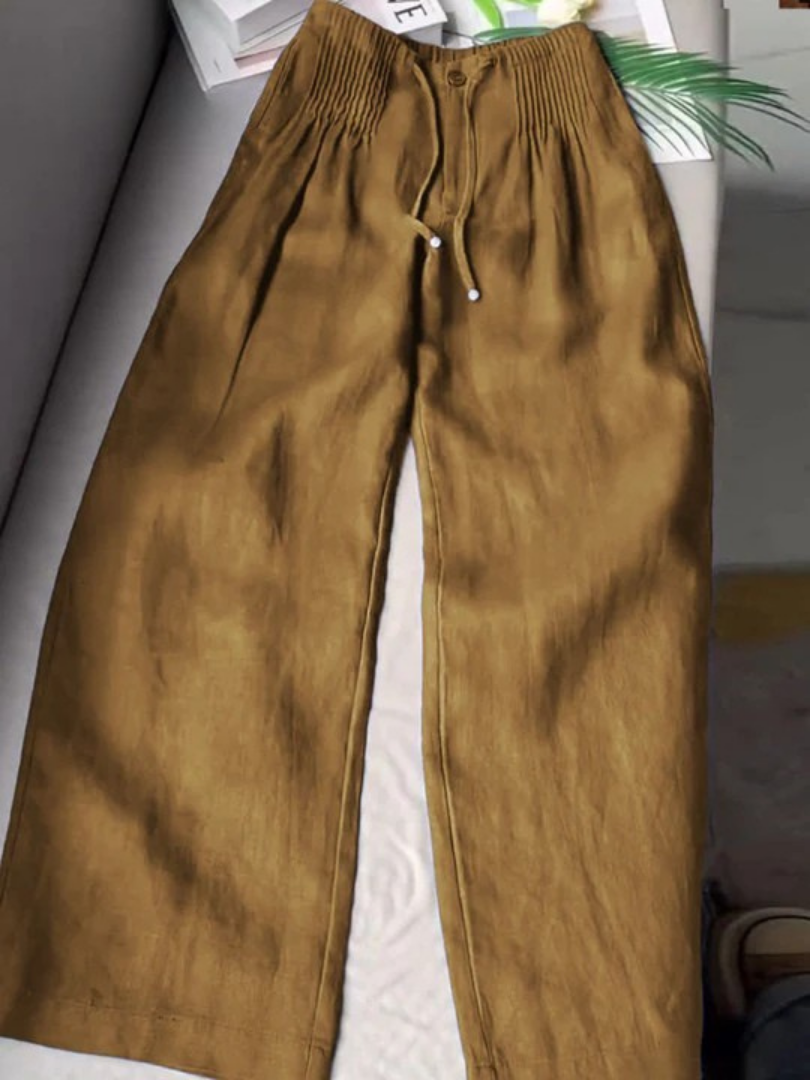 Pantalon Large Coupe Décontractée et Sans Effort