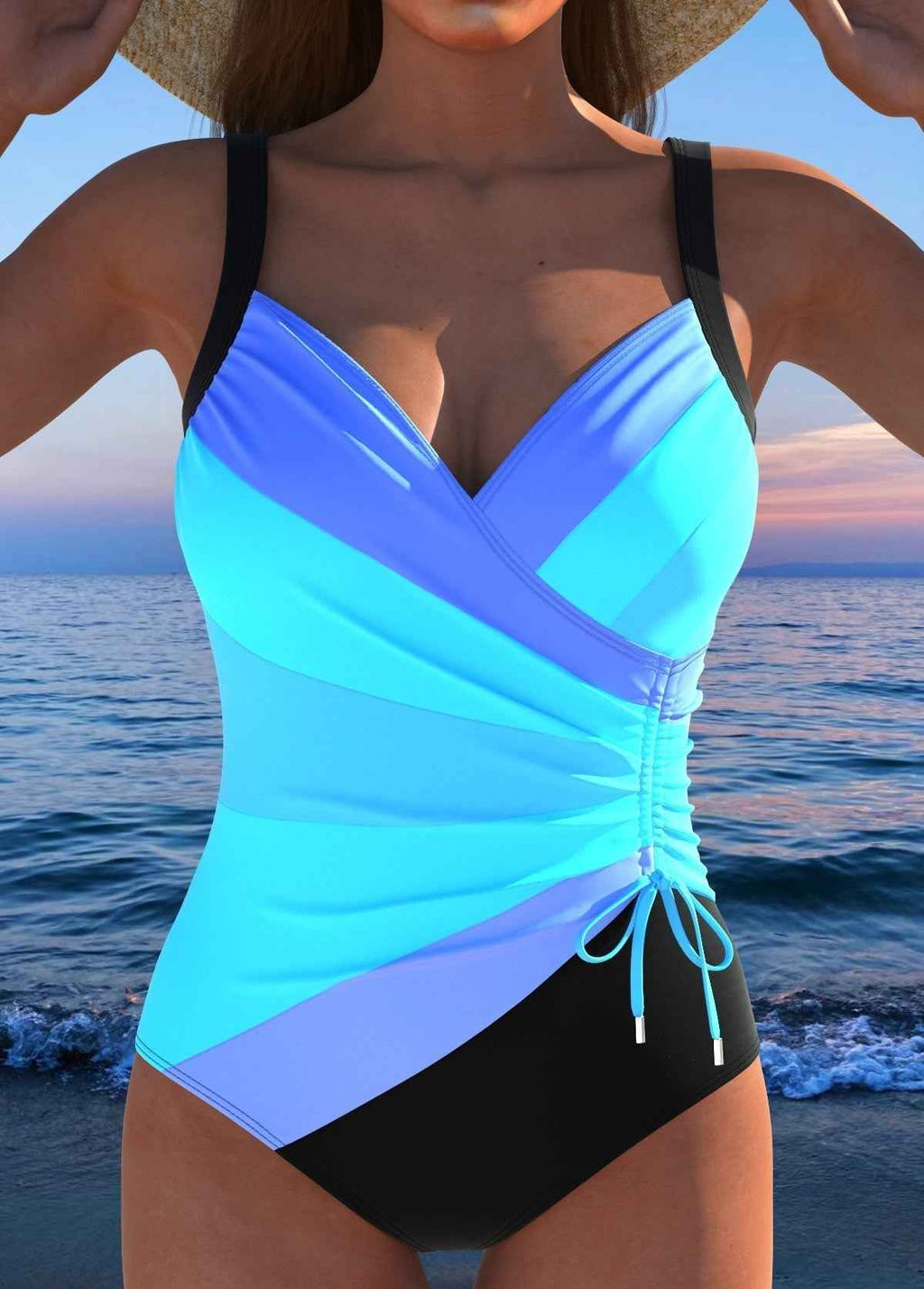 Maillot de bain une pièce cache-cœur | Coupe luxueuse et colorée