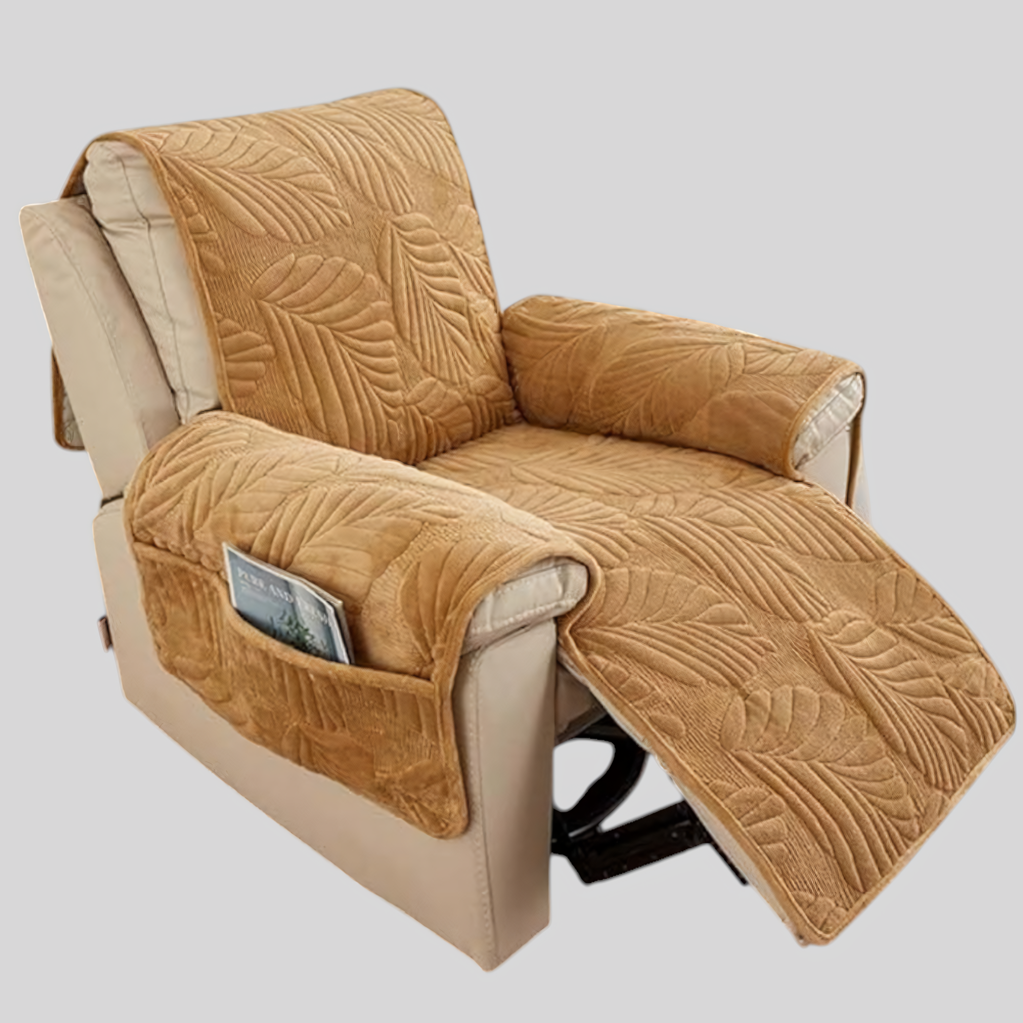Housse relax universelle, motif feuilles, protection élégante