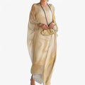 Maxi Robe Femme Effet Marbre Élégante - Robe Longue d'Été Unique