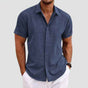 Chemise Homme à Manches Courtes en Polyester – Coupe Décontractée
