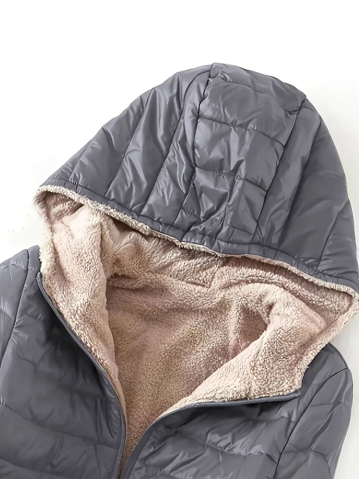 Jackets : Veste Mi-Longue à Capuche Femme Doublée Polaire dans de Roselva