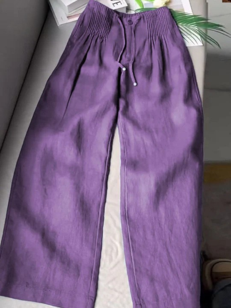 Pantalon Large Coupe Décontractée et Sans Effort