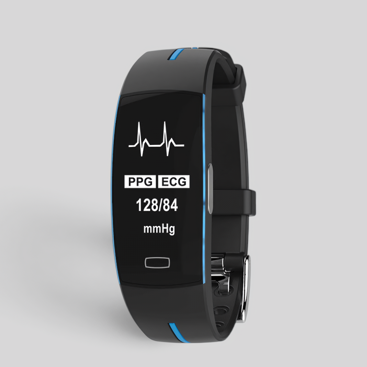 CRY : Moniteur de tension artérielle et de fréquence cardiaque, silicone noir, avec dans Noir-bleu de Jeecey.nl
