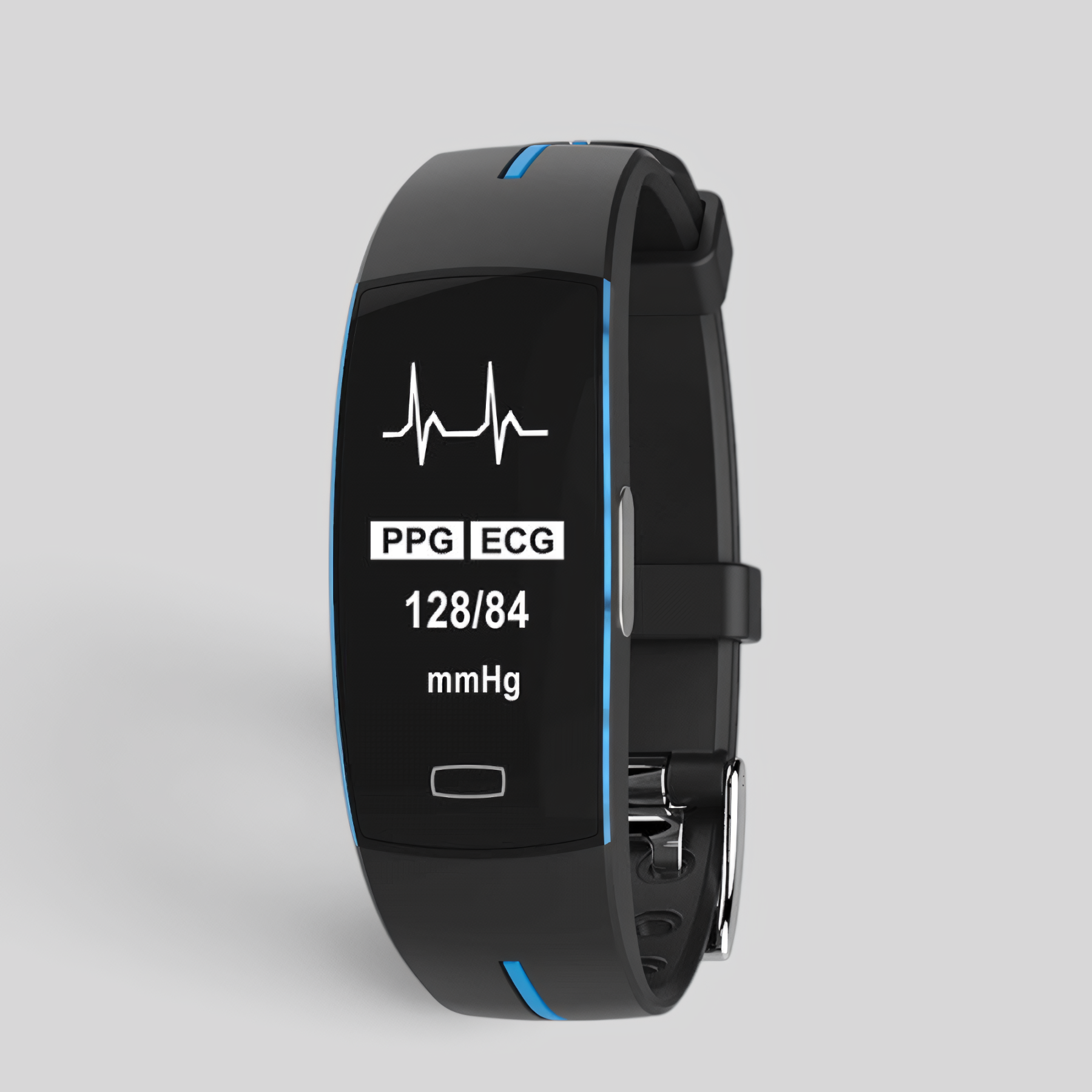 CRY : Moniteur de tension artérielle et de fréquence cardiaque, silicone noir, avec dans Noir-bleu de Jeecey.nl