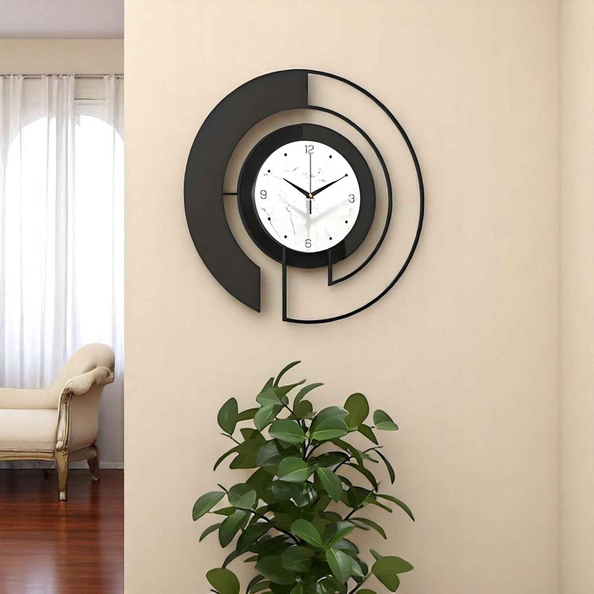 Horloges murales : Horloge Murale Silencieuse en Métal au Design dans de Marche Lino