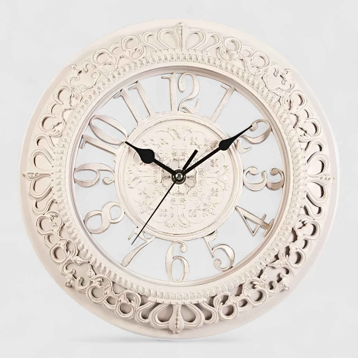 Horloges murales : Horloge Murale Quartz Moderne en Acrylique Noir Silencieuse Grande Taille dans Blanc de Marche Lino
