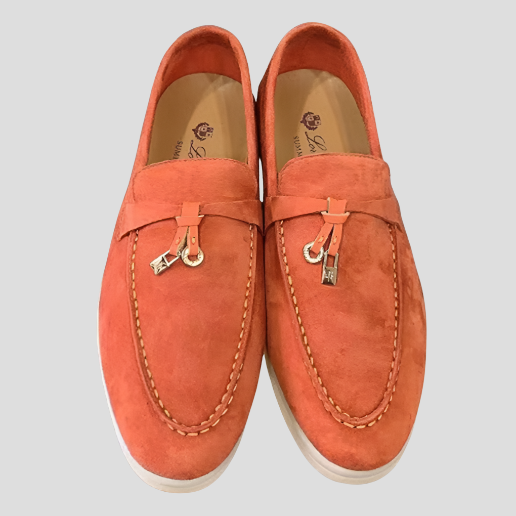 Fashion : Mocassins pour femmes - Élégants, Confortables & Style polyvalent dans Orange de Jeecey