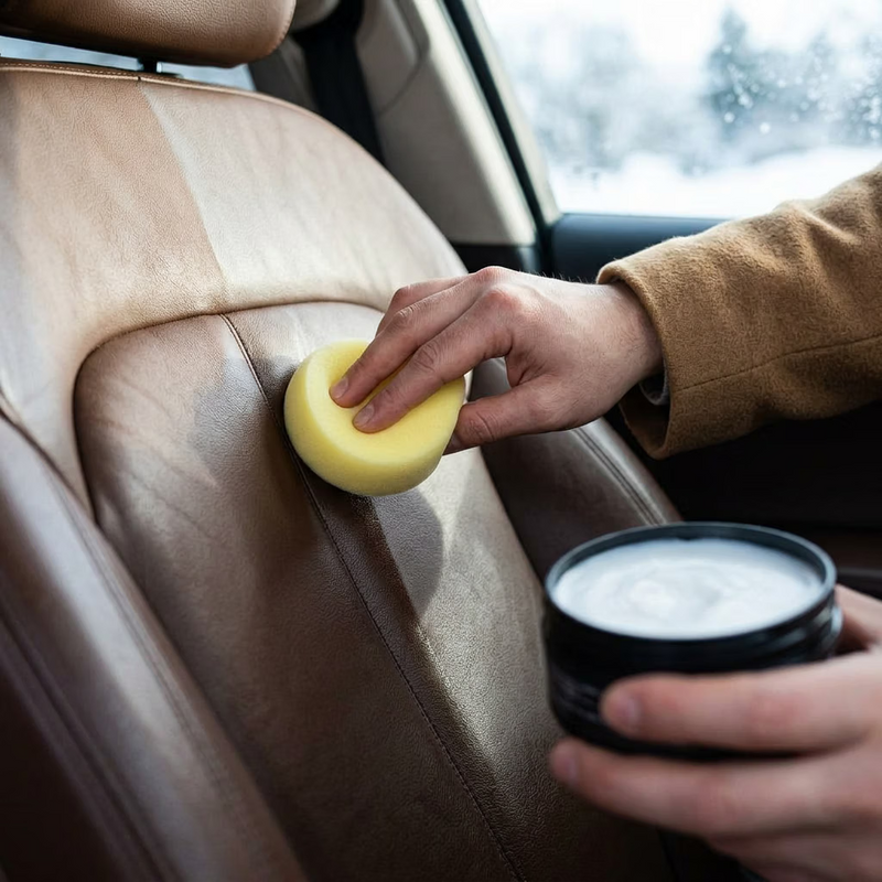 Auto – Cleaning & Care – Wax & Polish : Crème nettoyante pour cuir Intérieur de voiture - Blanc, Polyvalente et Efficace dans de Loranza