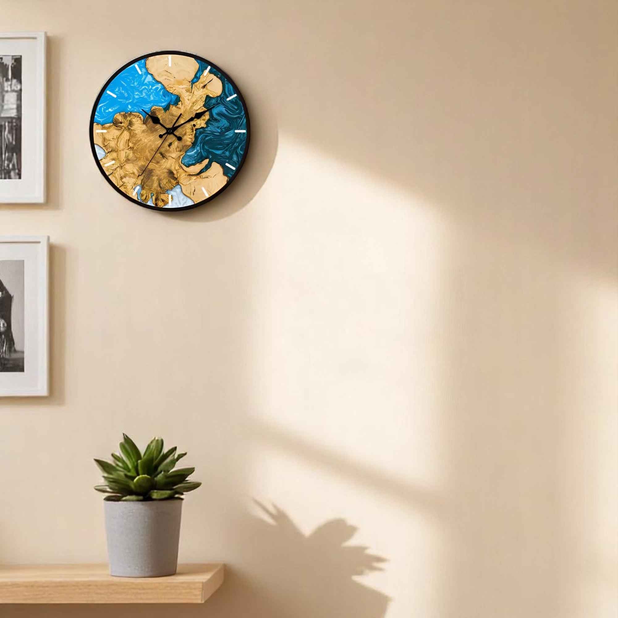 Horloges murales : Horloge Murale Minimaliste Noire 30 Cm Acrylique dans de Marche Lino