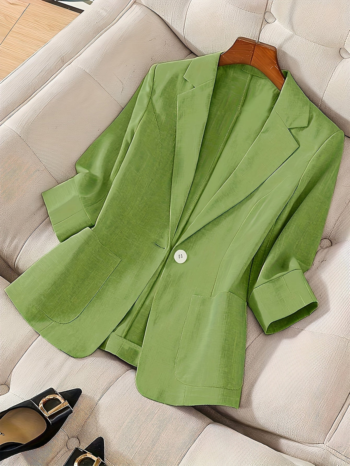 Jackets : Blazer Léger Femme à Boutonnage Simple dans de Roselva
