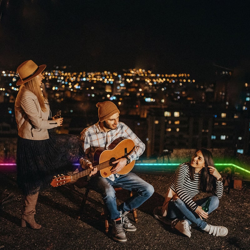 LED Strip Light : Bandeau LED WiFi Intelligent – 8 Modes avec Synchronisation Musicale dans de Marche Lino