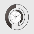 Geräuschlose Wanduhr aus Metall im Design