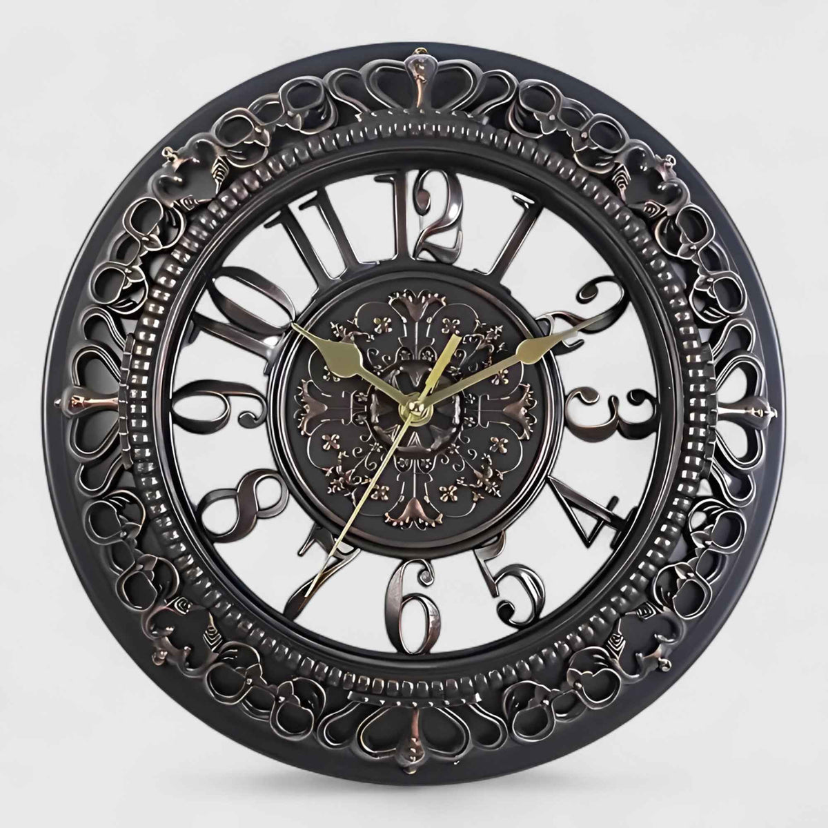 Horloges murales : Horloge Murale Quartz Moderne en Acrylique Noir Silencieuse Grande Taille dans Noir de Marche Lino