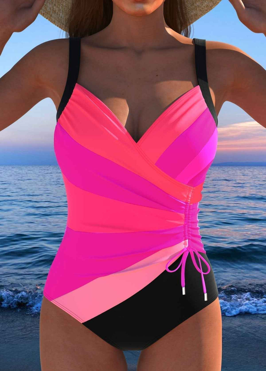 Maillot de bain une pièce cache-cœur | Coupe luxueuse et colorée
