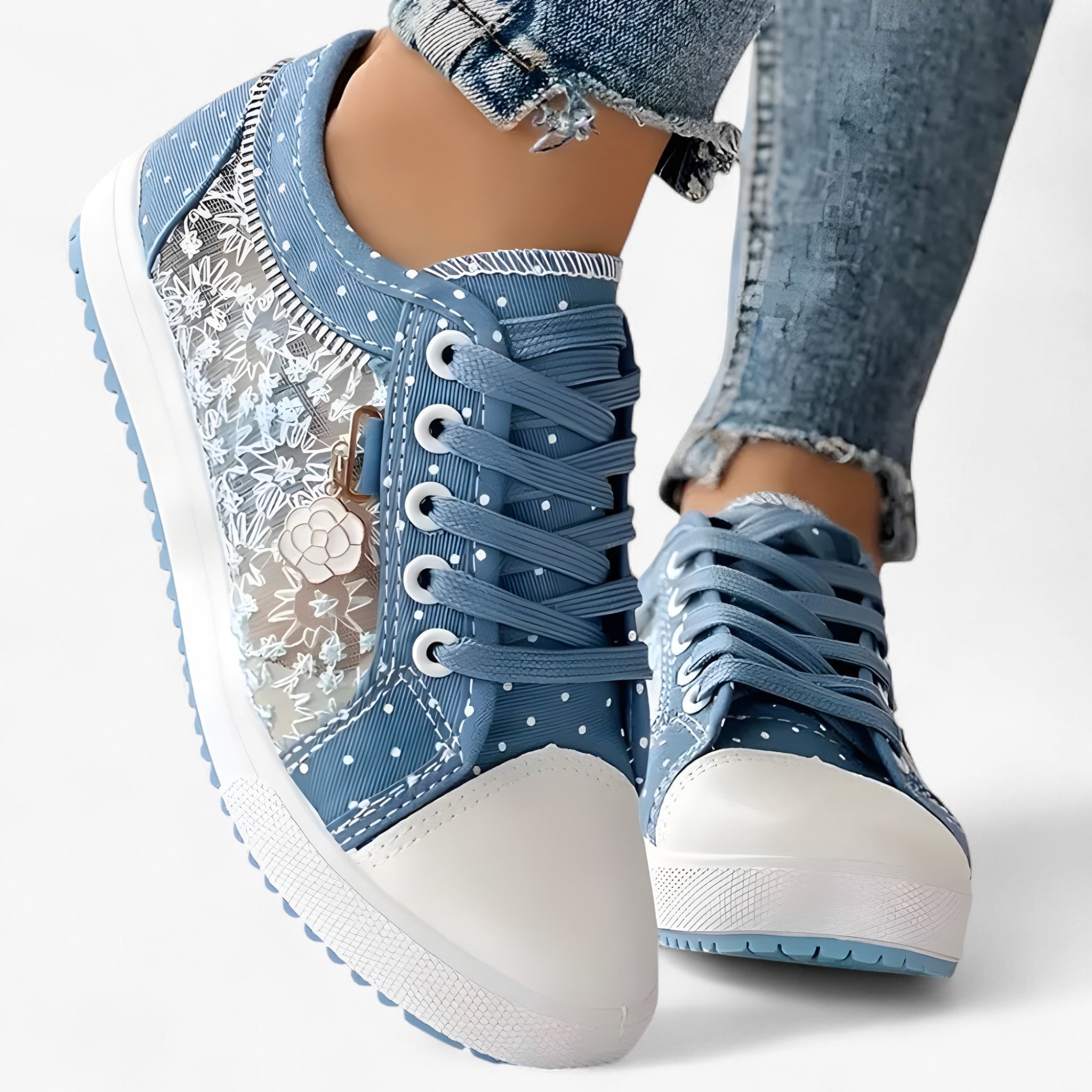 shoes : Carla | Baskets Orthopédiques Confortables dans Bleu marine de Concept Odense
