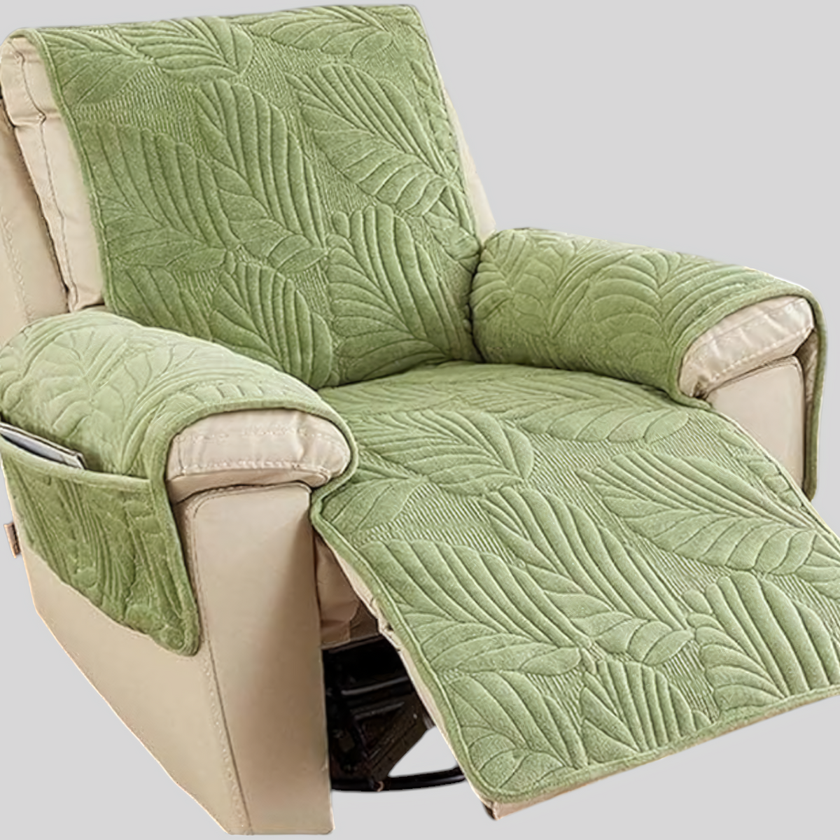 Housse relax universelle, motif feuilles, protection élégante