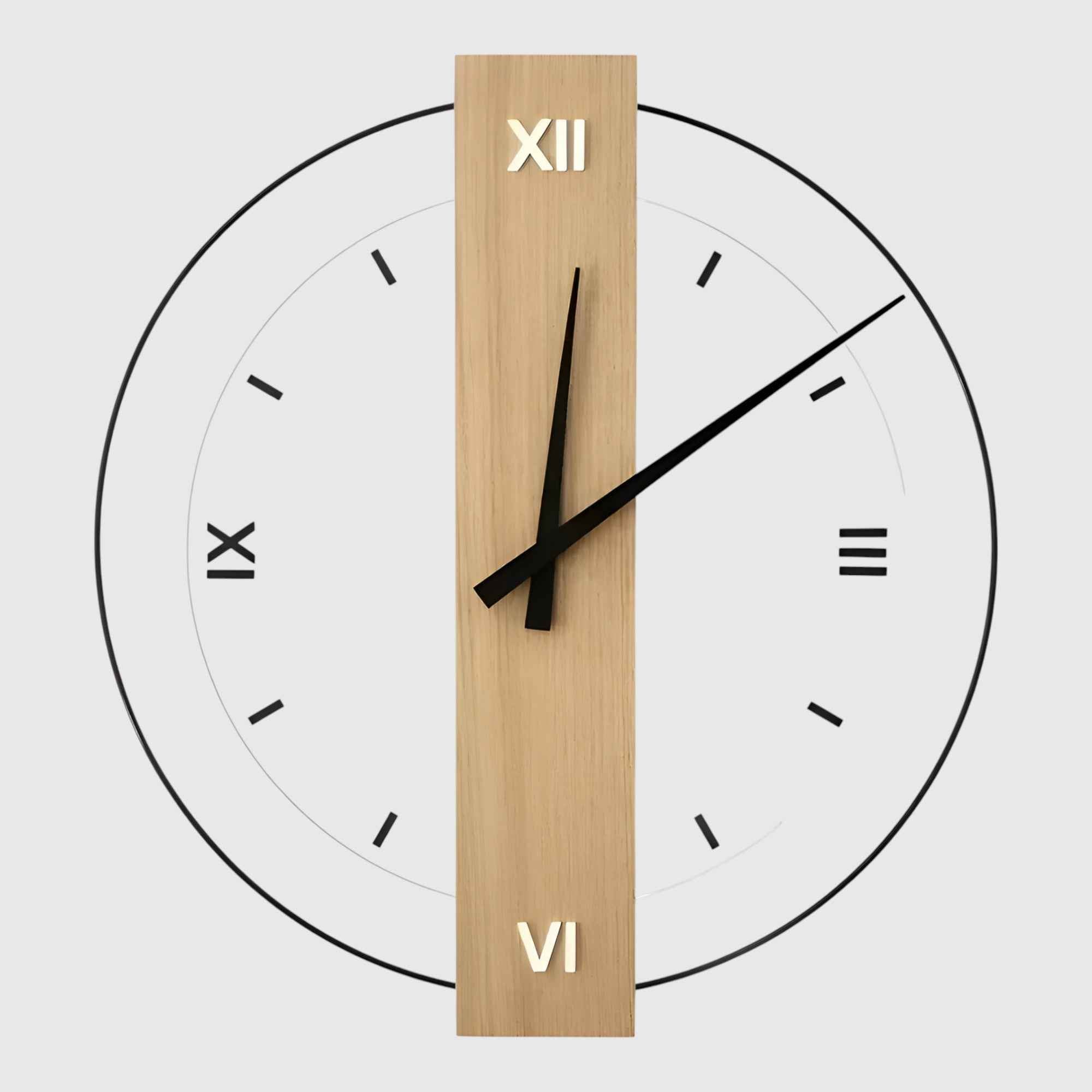 Horloges murales : Horloge Murale en Bois Design Accessoire De Salon dans A de Marche Lino