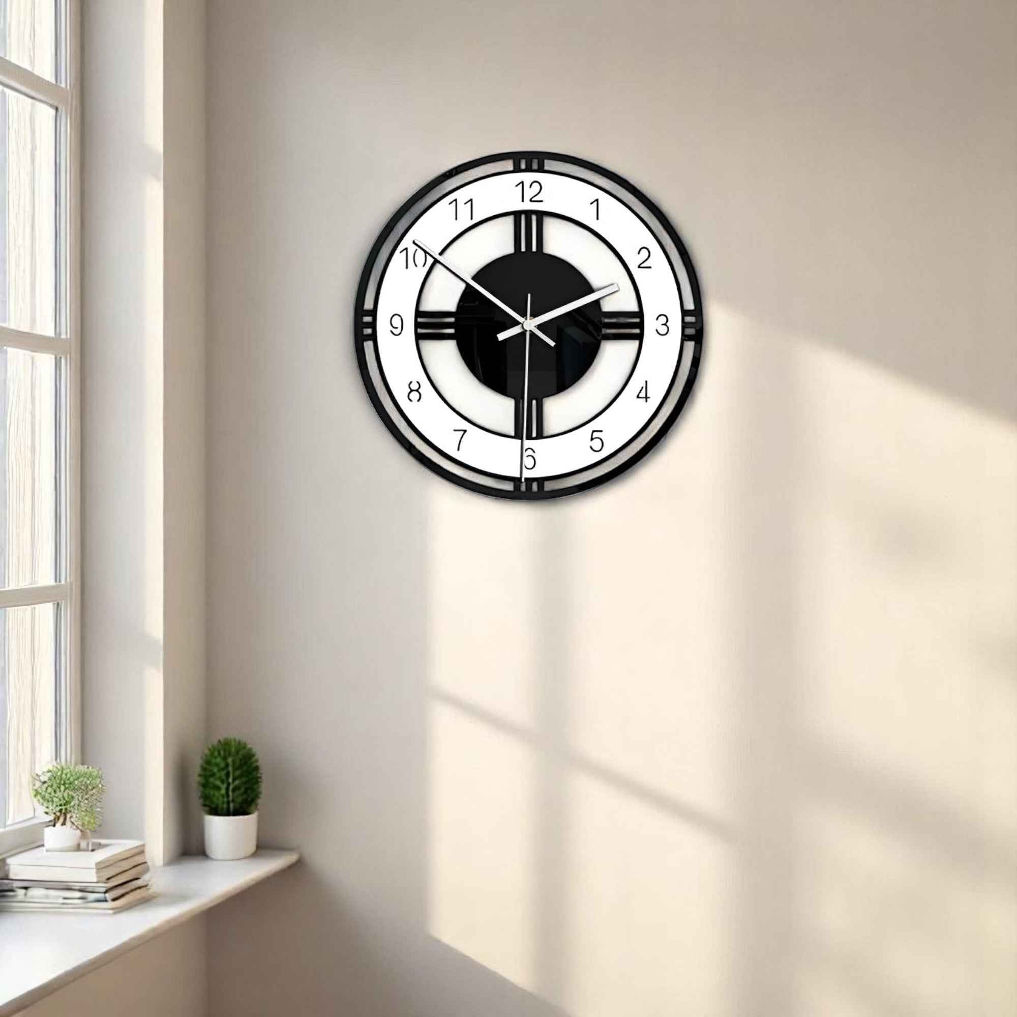 Horloges murales : Horloge Murale Acrylique Minimaliste Moderne pour une Décoration Intérieure dans de Marche Lino
