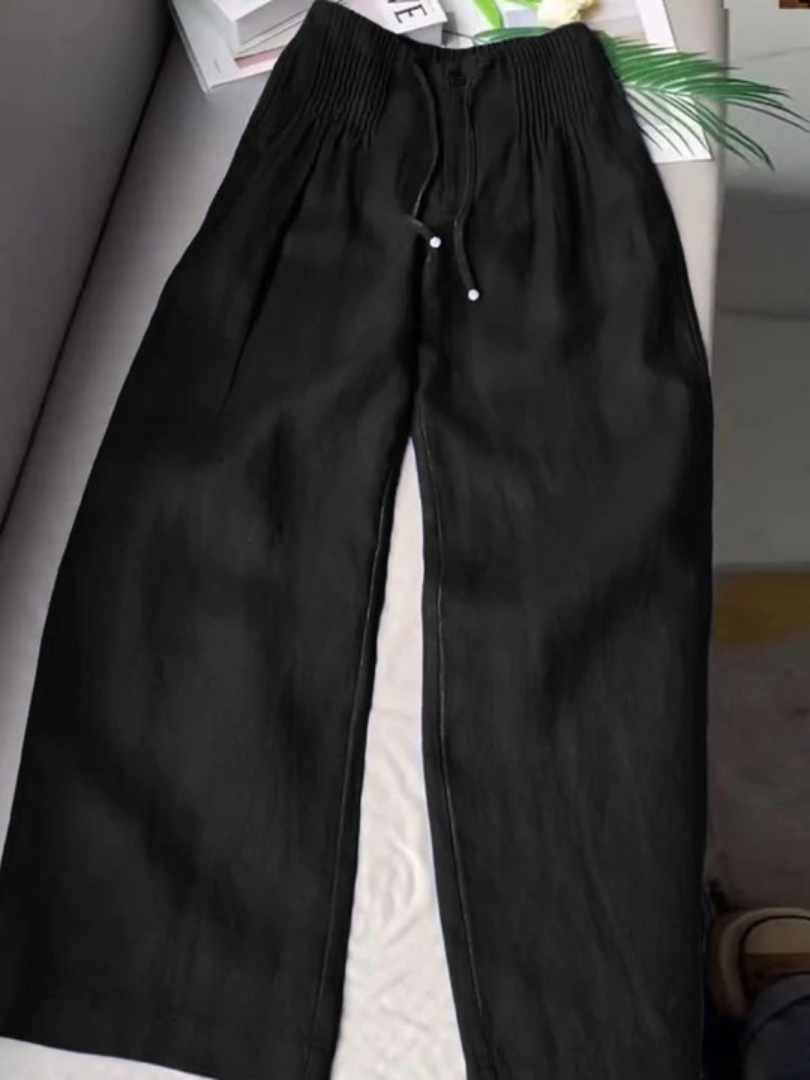 Pantalon Large Coupe Décontractée et Sans Effort