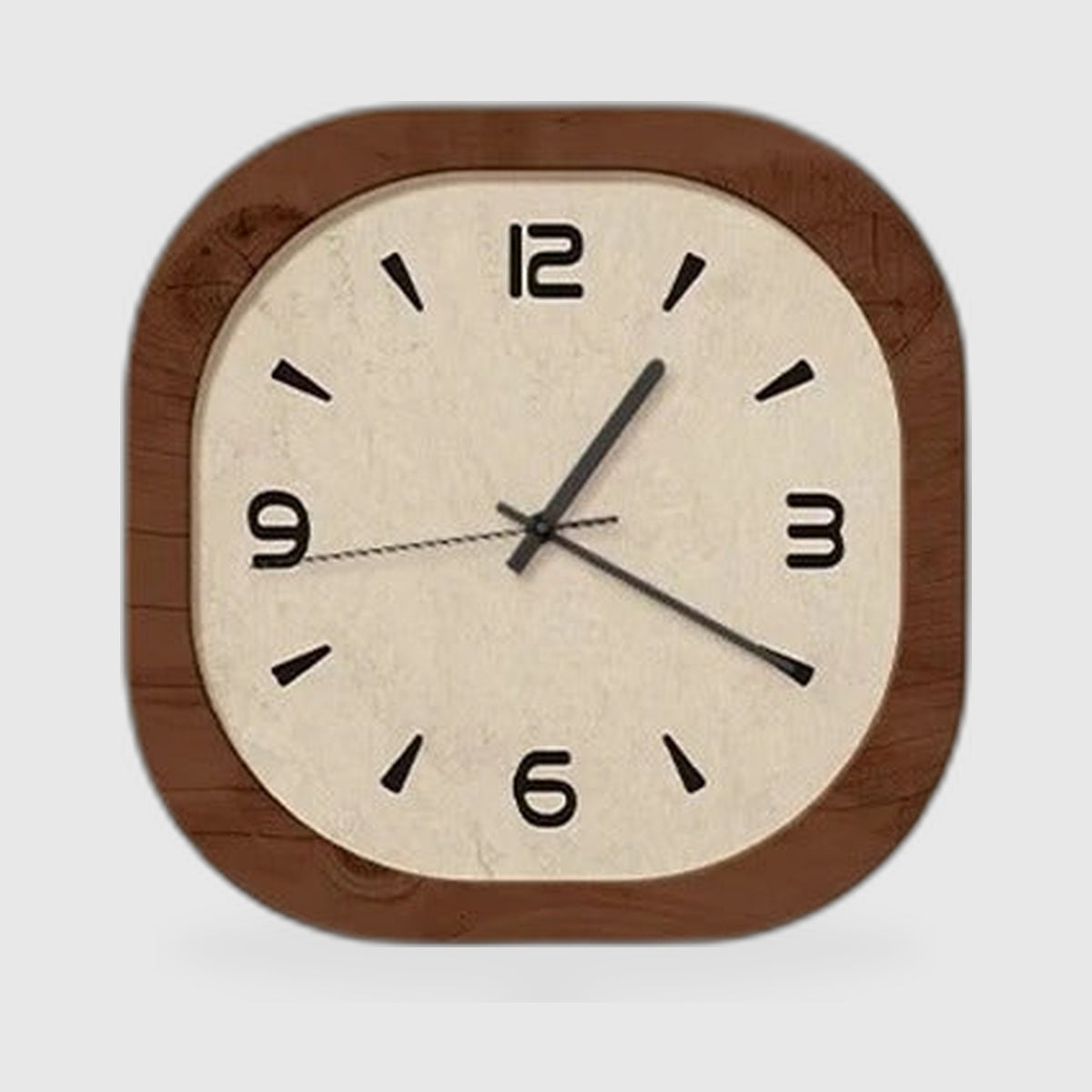Wall Clocks : Horloge Murale Carrée Bois – Design Vintage Best-Seller dans de Marche Lino