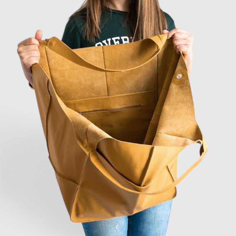 Tote Bag : Sac Cabas Vintage Oversize dans de Marche Lino
