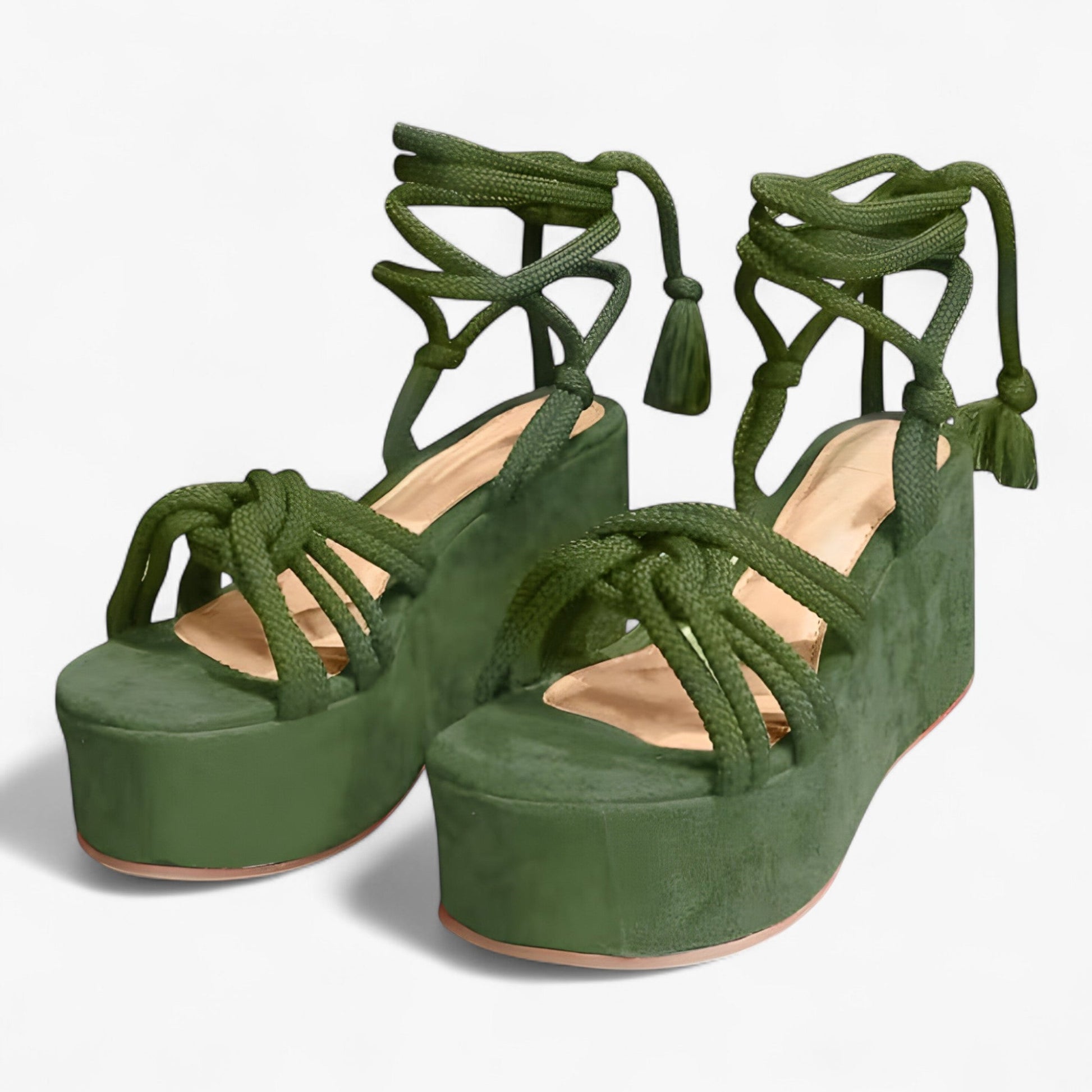 Sandales à Lacets Femme en Cuir Noir - Confortables et Élégantes