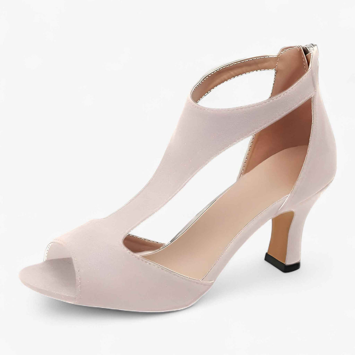 Heels : Escarpins Ouverts en Cuir pour Femme - Modernes et Confortables dans Rose de Concept Odense