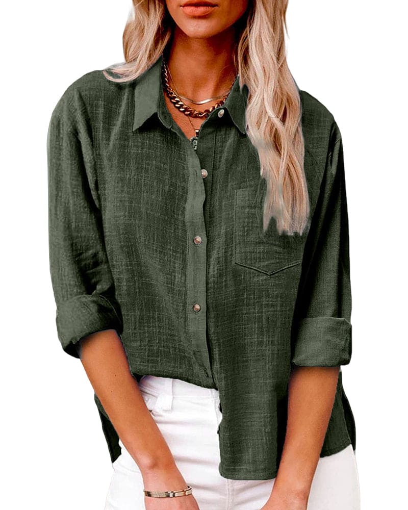Chemise Femme Coupe Décontractée - Blouse Casual Ample