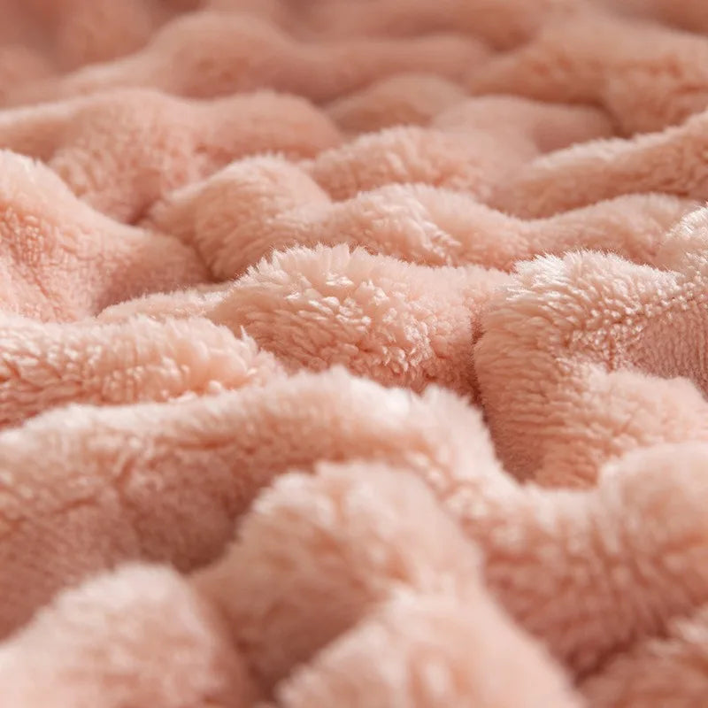 Huis en tuin > Linnengoed > Beddengoed > Dekens : Plaid Polaire Corail Texturé pour Canapé et Lit dans de Roselva
