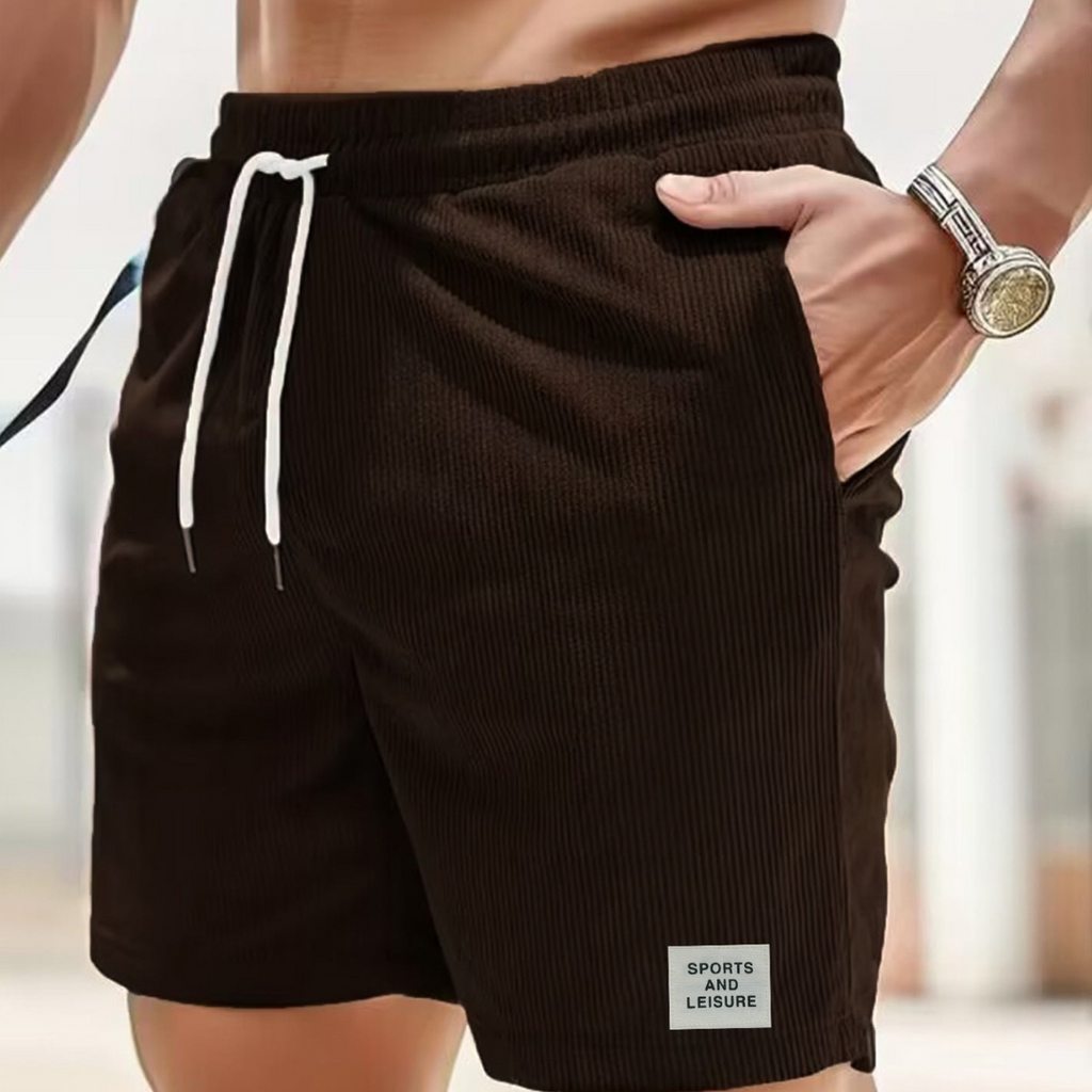 Let ribfløjl shorts til kvinder med snøre - Komfortabel