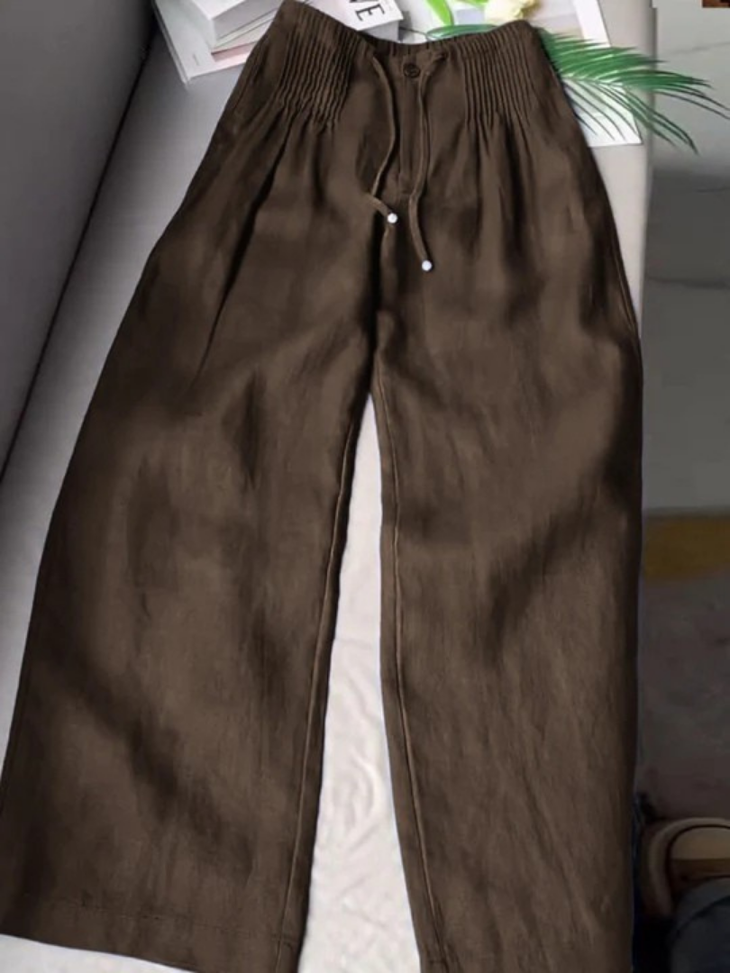 Pantalon Large Coupe Décontractée et Sans Effort
