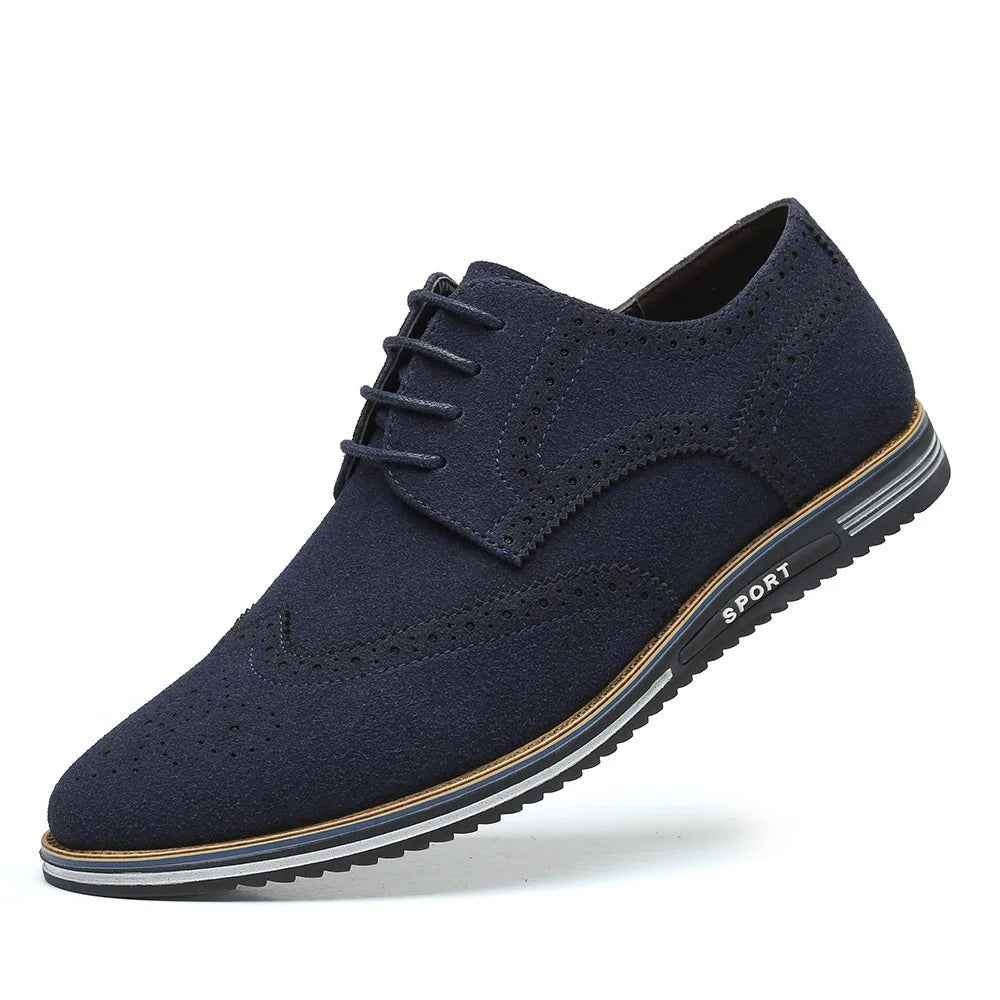 Filbert - Suède Heren leren schoenen met vetersluiting