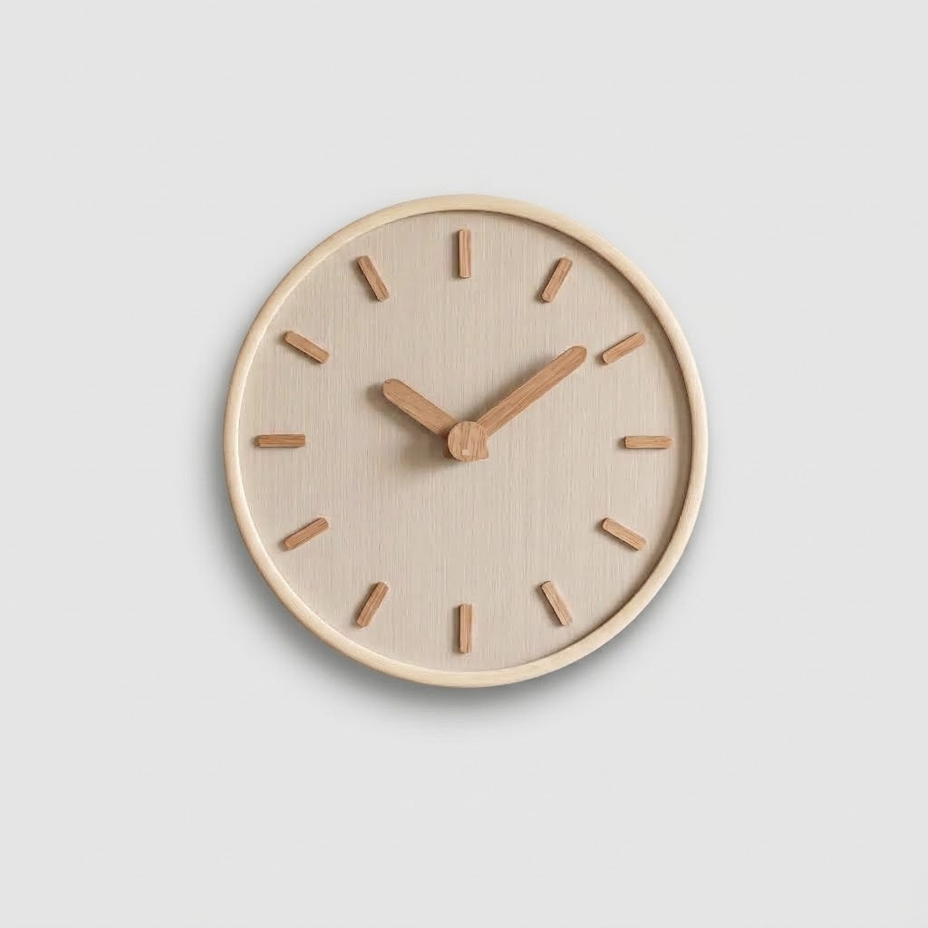 Wall Clocks : DashClock Horloge Murale en Bois Silencieuse dans de Roselva