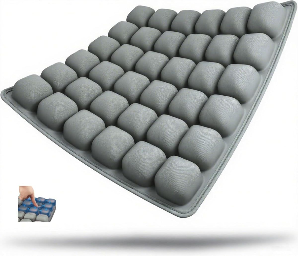 Meubelen > Stoelaccessoires : Coussin de Siège Gonflable - Coussin d'Air Ergonomique avec 36 Cellules d'Air dans Gris de Roselva