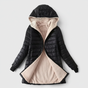 Veste Mi-Longue à Capuche Femme Doublée Polaire