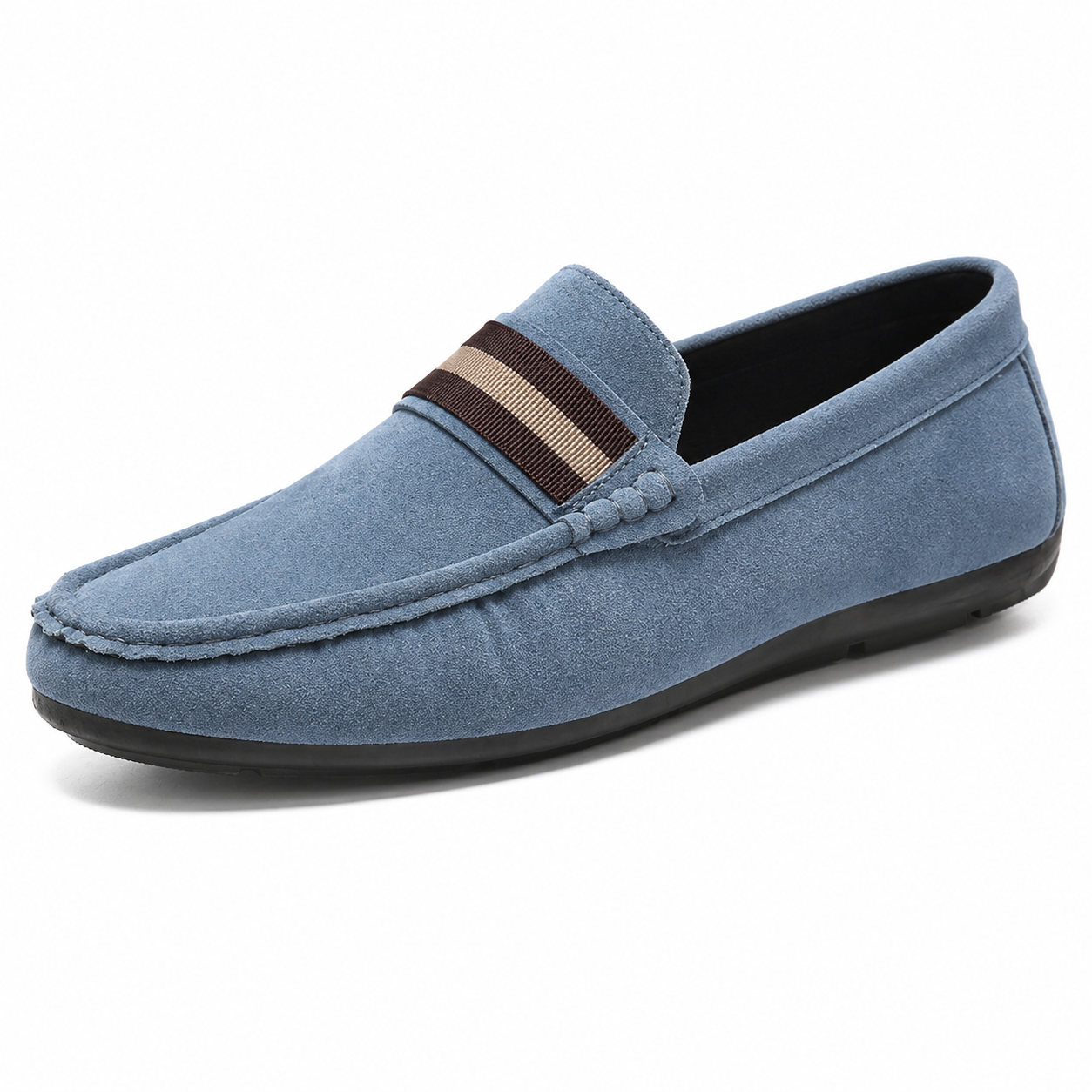 : Mocassin homme souple - Confort élégant pour l'été dans Bleu de Marche Lino