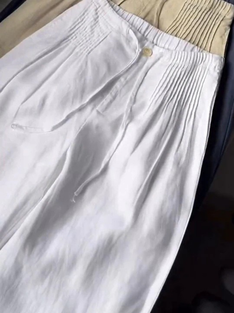 Pantalon Large Coupe Décontractée et Sans Effort
