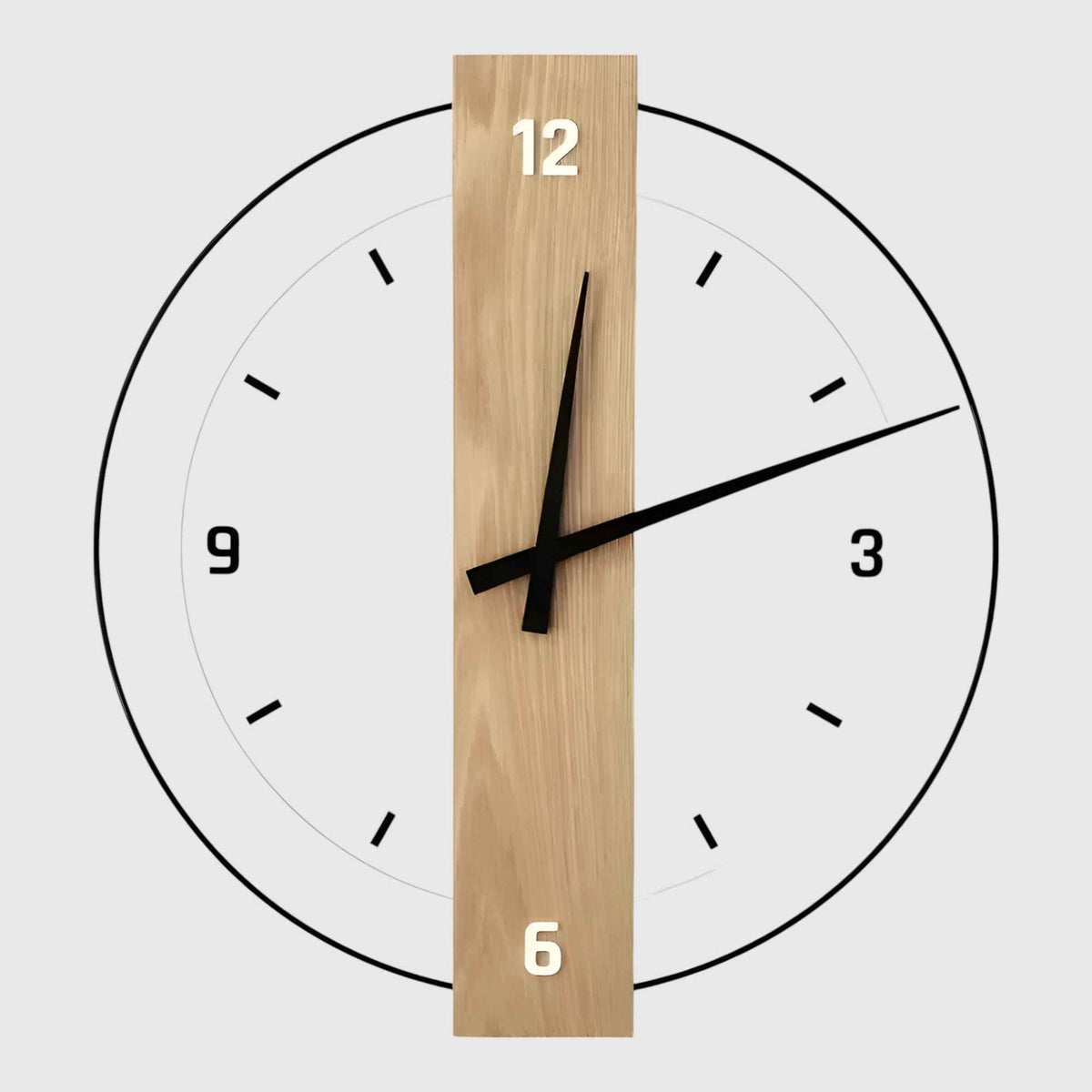 Horloges murales : Horloge Murale en Bois Design Accessoire De Salon dans C de Marche Lino