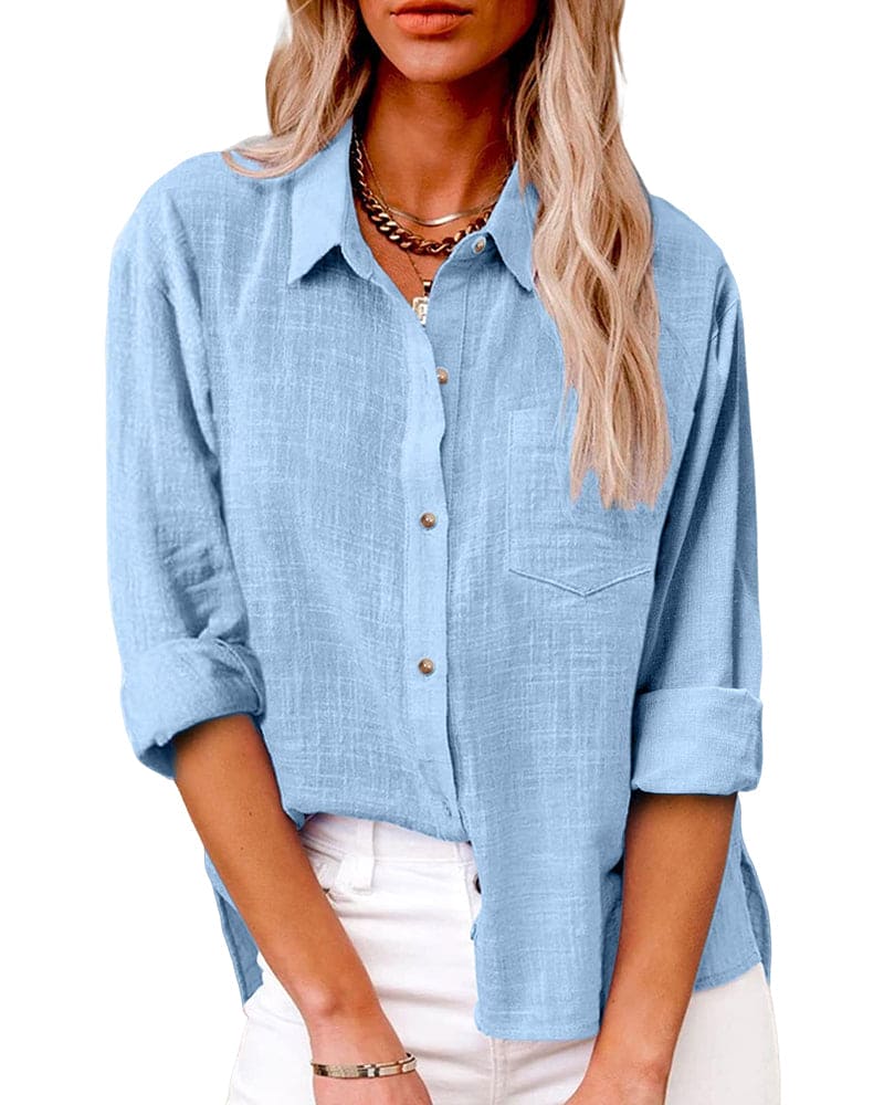 Chemise Femme Coupe Décontractée - Blouse Casual Ample
