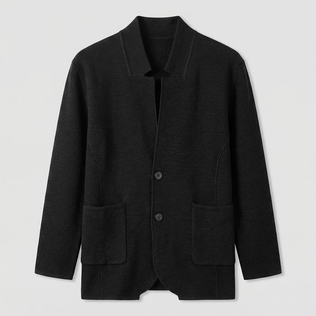 Cardigans pour hommes : Homme - Cardigan Masculin Élégant et Pratique Mode Masculine dans Noir de Marche Lino