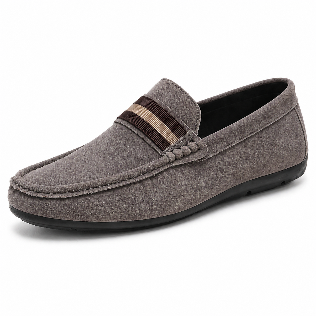 : Mocassin homme souple - Confort élégant pour l'été dans Gris de Marche Lino
