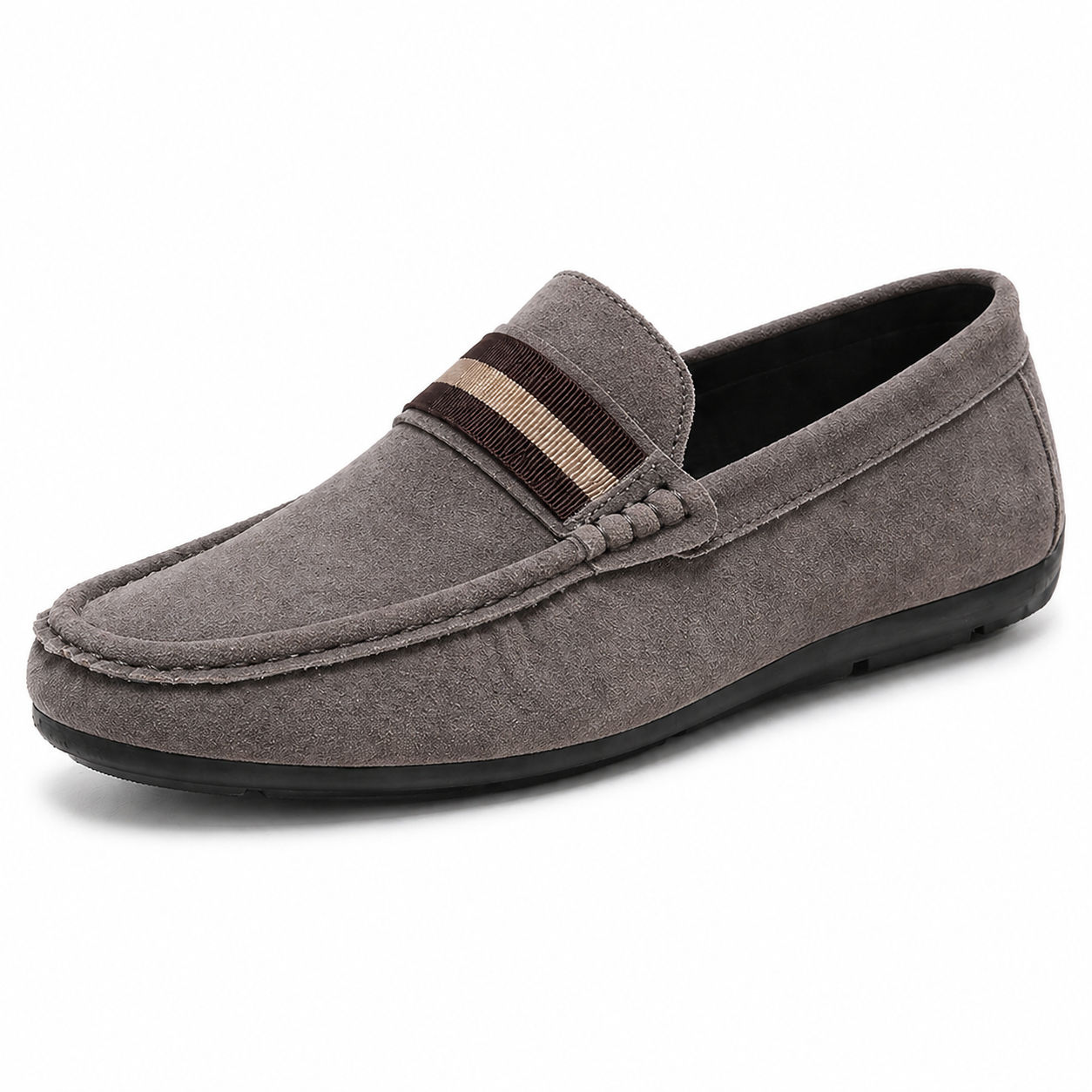 : Mocassin homme souple - Confort élégant pour l'été dans Gris de Marche Lino