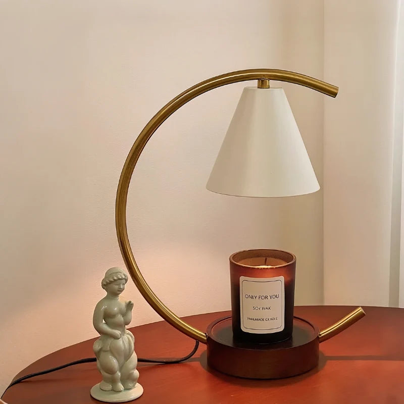 Home Decor : Chauffe-Cire Moonveil – Élégant Réchauffeur de Bougies et Cire dans de Marche Lino