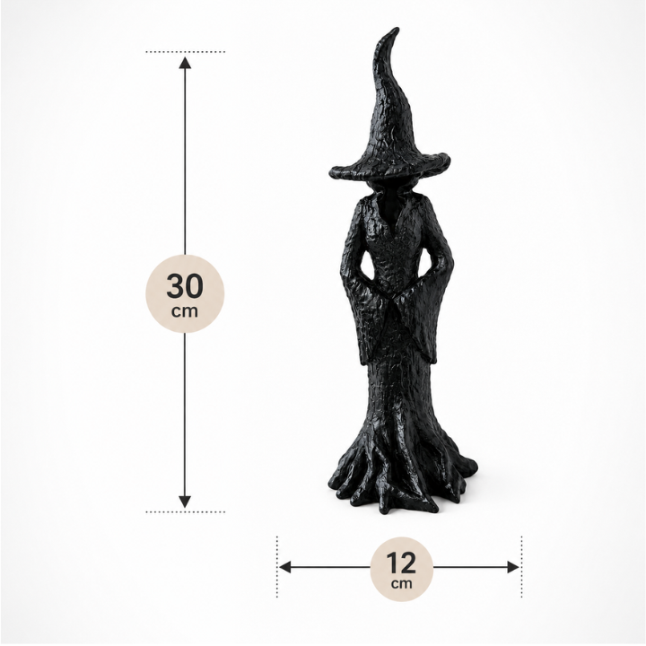 Home & Garden > Decor > Lawn Ornaments & Garden Sculptures > Garden Sculptures : Statue de Sorcière de Jardin - Figure Gardienne en Résine Faite à la Main dans de Marche Lino