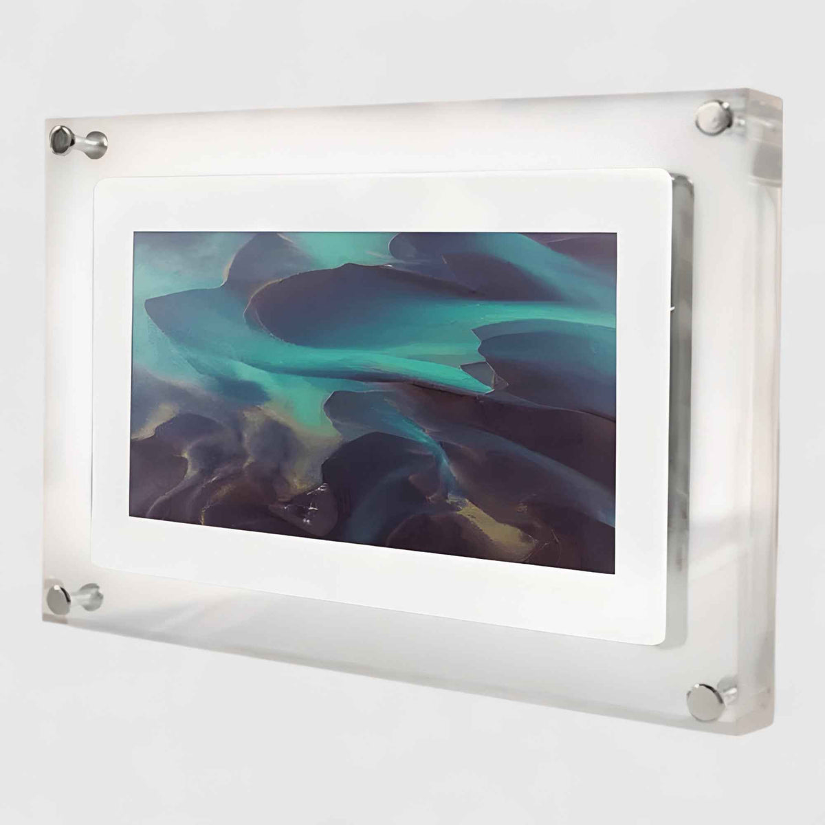 Cadres photo numériques : Cadre Photo Numérique en Verre Accessoire De Décoration dans de Marche Lino