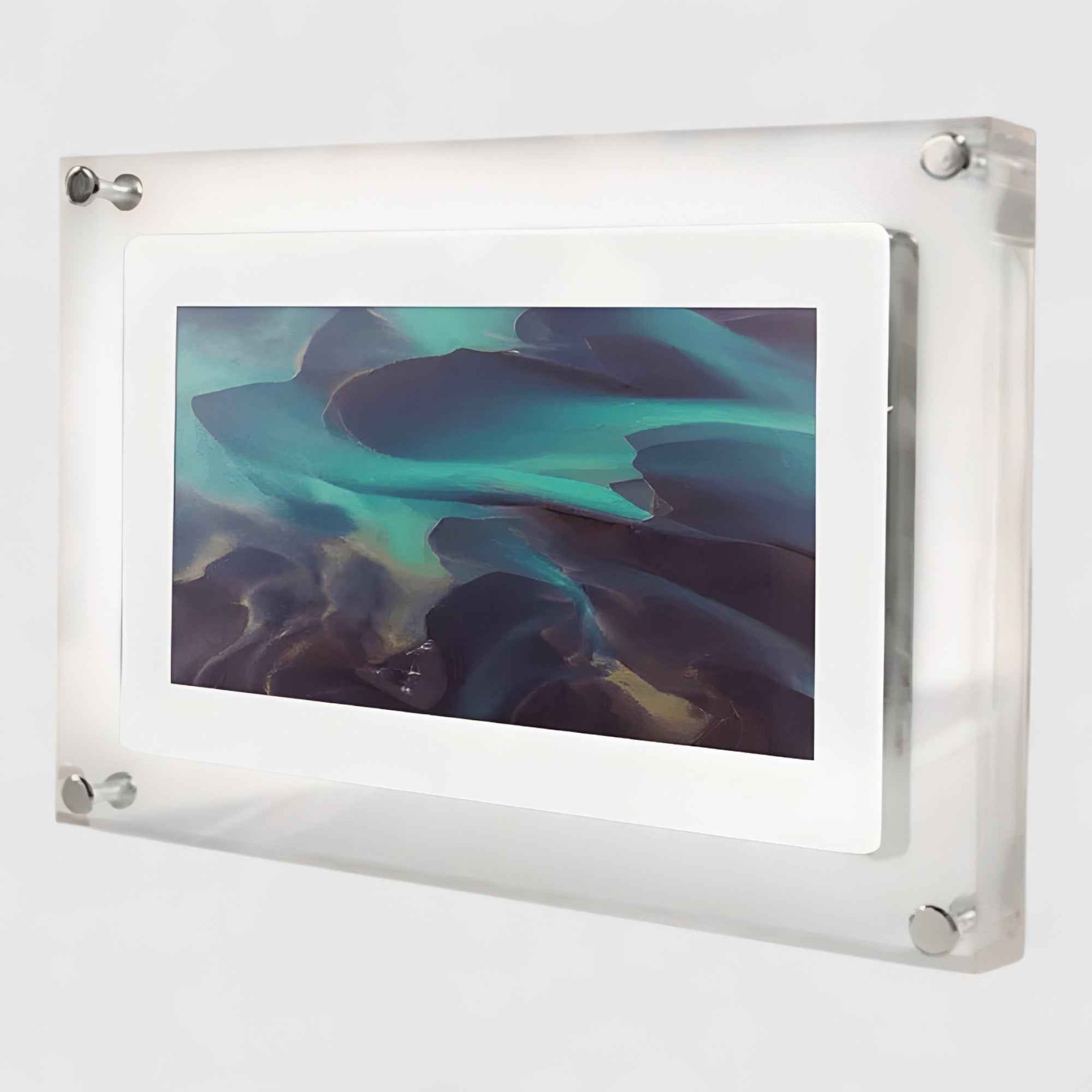 Cadres photo numériques : Cadre Photo Numérique en Verre Accessoire De Décoration dans de Marche Lino